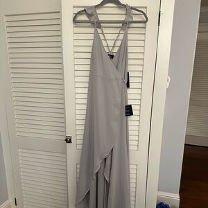 Grey lulus prom dress, size M